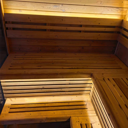 Value for Money American Warehouse Modern Style Steam Sauna Outdoor Garden Sauna Set of Sauna Accessories for 4 People