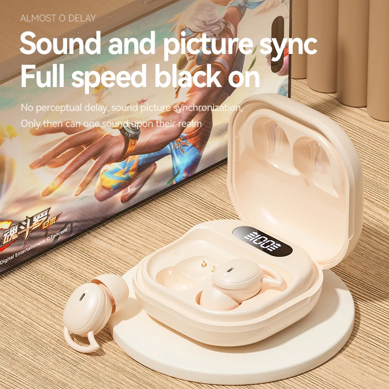 Hot-Selling M72 Mini TWS Digital Display Small Earbuds Soft Invisible Sleeping Wireless in Ear Earphones for Side Sleeping