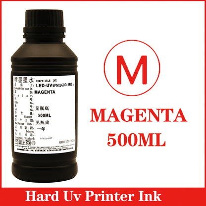 Wholesale UV Ink for Eps I1600 U1 Printhead Uv Flatbed Printer Ink 500ml Bottles LED Uv Ink for Wall Printer Cmykw Eps I1600 Ink