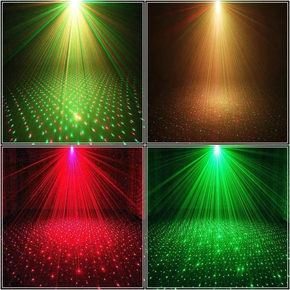 Hot Seller Aluminium Music Mini Starry Sky LED Light Projector Sound-Activated Voice Controlled Red Green Dimmable Night Party