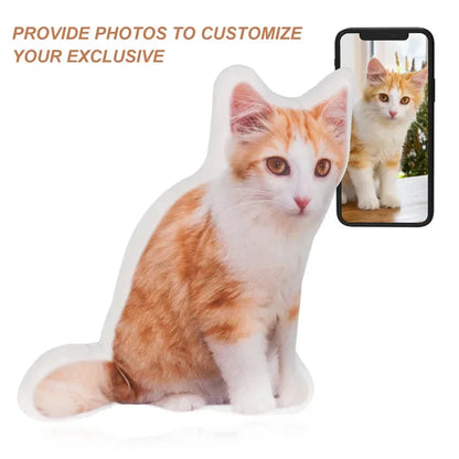 Personalized Photo DIY Pet Cushion Stuffed Animal Pillow Custom Dog Cat Picture Cushion Christmas gifts Loss Memorial gift