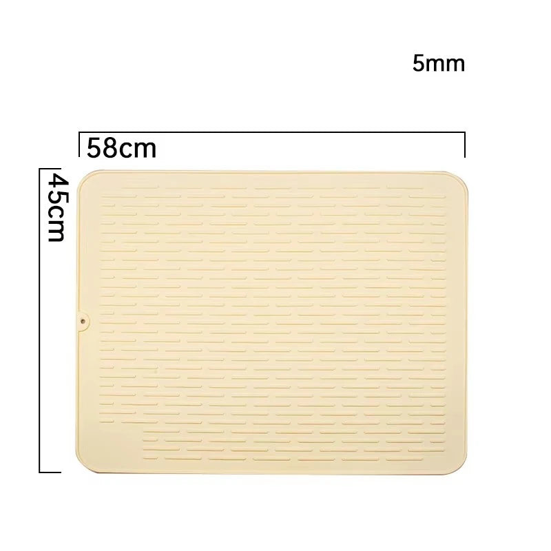 Silicone Dish Quick Bar Drying Dining Table Bath Mat Custom Logo Foldable Kitchen Large Microfiber