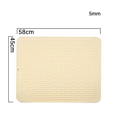 Silicone Dish Quick Bar Drying Dining Table Bath Mat Custom Logo Foldable Kitchen Large Microfiber