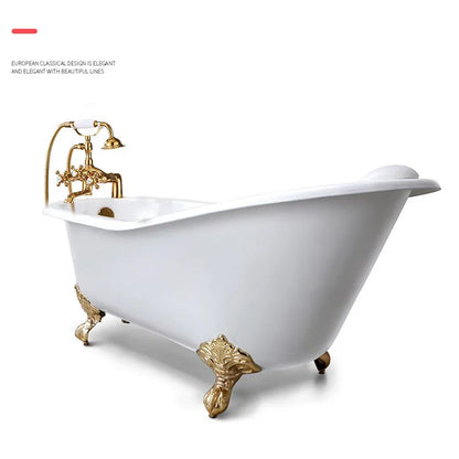 European Style Deck Mount Bathtub Faucet Antique Shower Mixer Tap with Shower Head