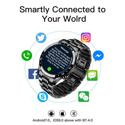 LIGE BW0189 Rugged Steel Men's Smartwatch Answer Dial Call Fitness Tracker Wearable DevicesWaterproof Smart Bracelet for Sports