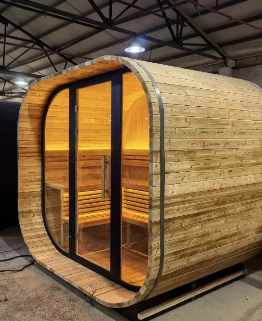 Value for Money American Warehouse Modern Style Steam Sauna Outdoor Garden Sauna Set of Sauna Accessories for 4 People