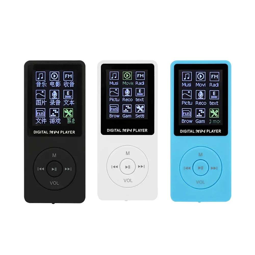 KLW Digital Video MP3 MP4 Music Media Player 1.8" LCD Support 32GB TF Card FM Radio Home Photo Sport Tool