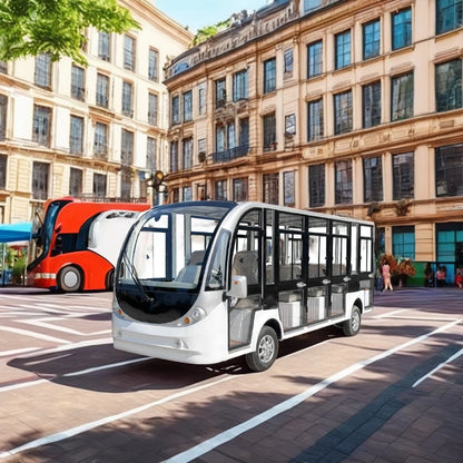 New Energy Enclosed Touris Bus Electric Vintage Car Sightseeing Bus Car
