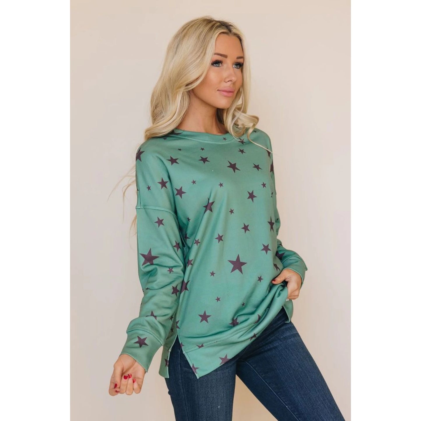 TD Dazzled Star Top for Women Elegant Blouses & Shirts