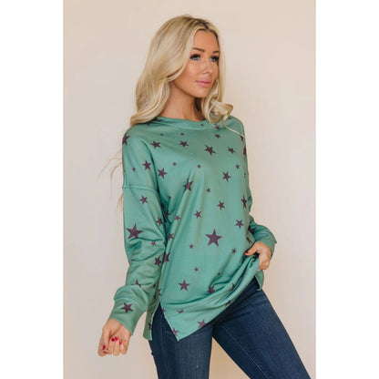 TD Dazzled Star Top for Women Elegant Blouses & Shirts