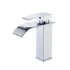 Luxury Modern Stainless Steel Deck Mount Waterfall Bathroom Faucet Europe Design Chrome Gold Basin Mixer Faucet