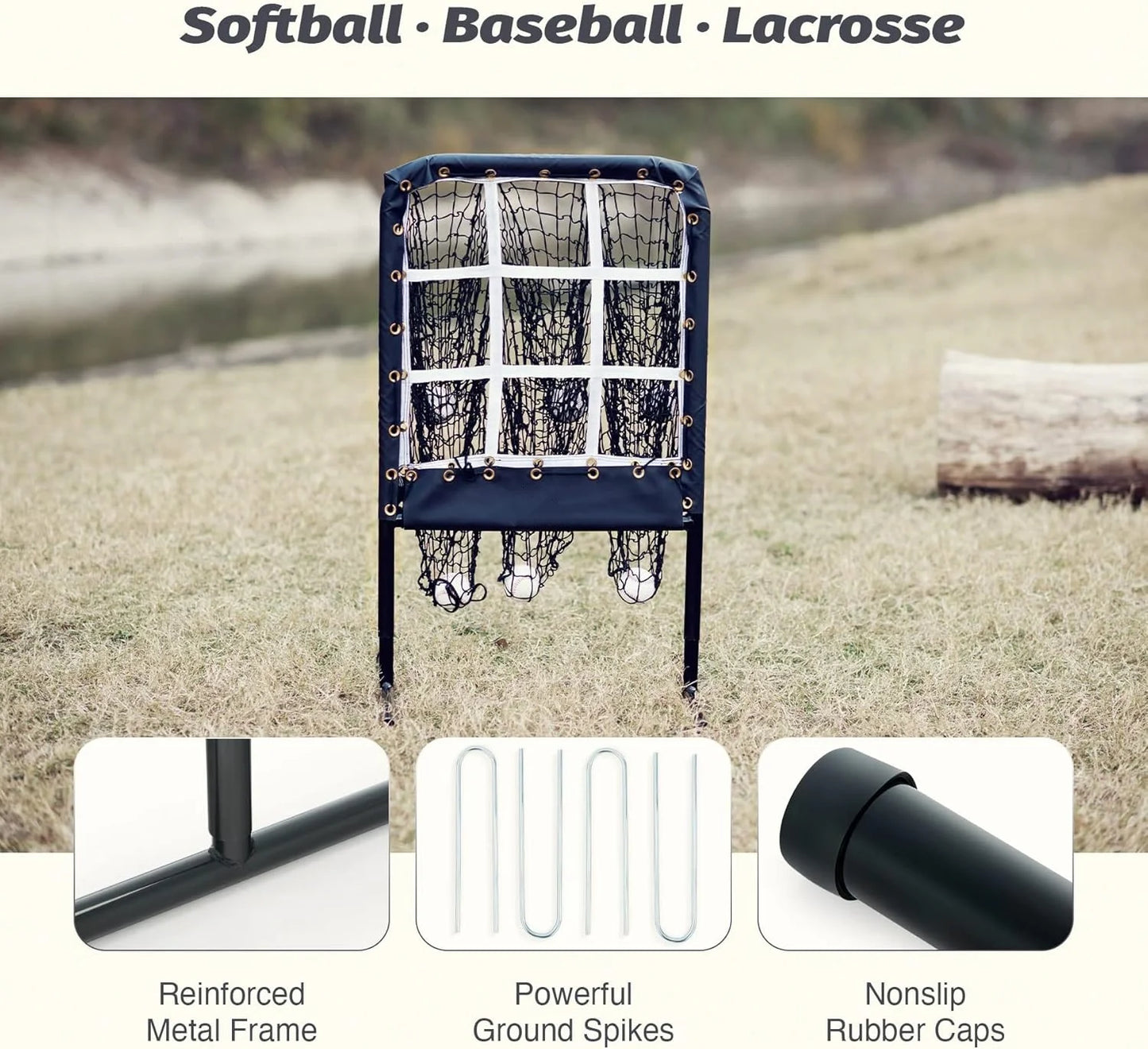 China Manufactured 9-Pocket Baseball Pitching Net for Practice Training Equipment