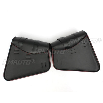 A Pair Universal PU Leather Saddle Bag Motorcycle Luggage Motorcycle Saddlebags Saddlebags Pouch for Harley Waterproof