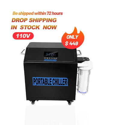 Best Cheap 110V 0.5-1HP ColdPlunge Chiller Heat Pump Mini Water Chiller Ice Bath Smart WiFi Control Athlete Recovery Engine