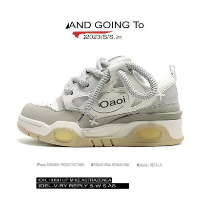 2024 New Women's Casual Sneaker Soft Bottom Fashionable Comfortable Breathable Anti-Slippery Walking Height Increasing Platform