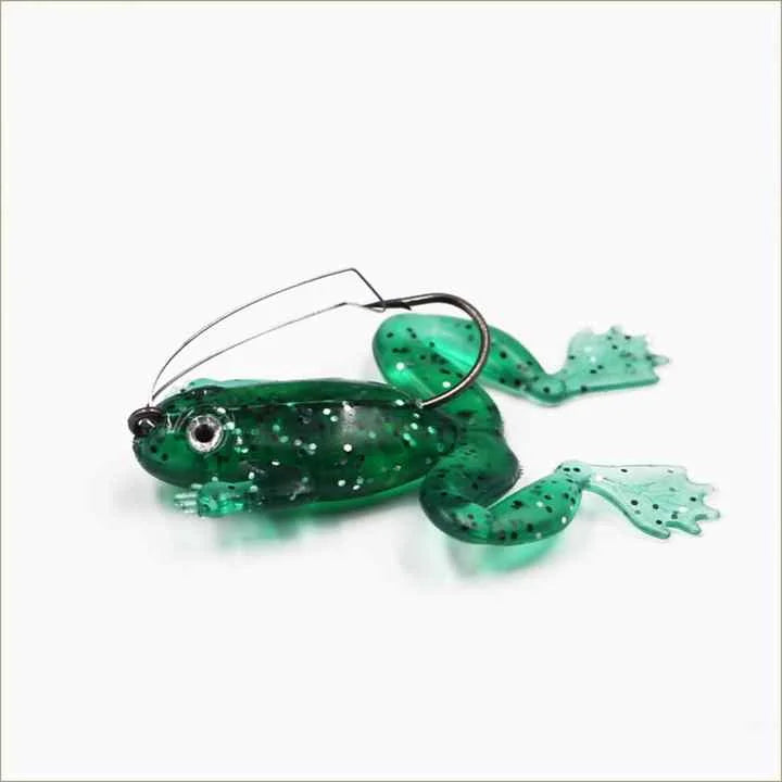 Selco Hot Sale Rubber Frog Bait With Single Hook Artificial Fishing Gear Accessories