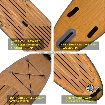 Inflatable Stand-Up Paddle Board SUP with Pump Rescue Lifesaving Starboard for Surfing