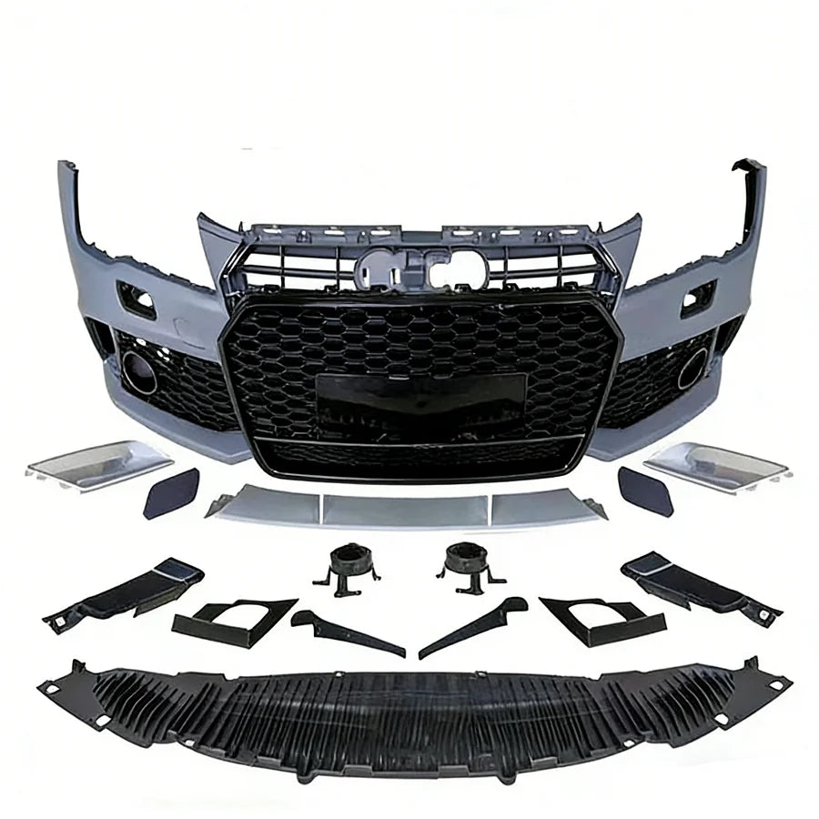 Car A7 S7 C7 Body Kits Upgrade RS7 Style Facelift Front Bumper With Front Grille 4 Rings logo for AUDI A7 S7 C7 2009-2015