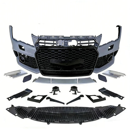 Car A7 S7 C7 Body Kits Upgrade RS7 Style Facelift Front Bumper With Front Grille 4 Rings logo for AUDI A7 S7 C7 2009-2015