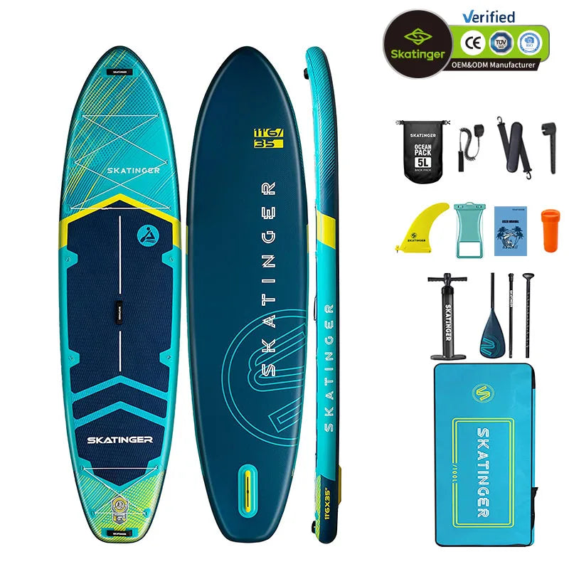Skatinger Factory 11'6''x35" Paddleboard All Round Sap Padel Inflatable Paddle Sup Board Surfboard Stand up Paddle Board
