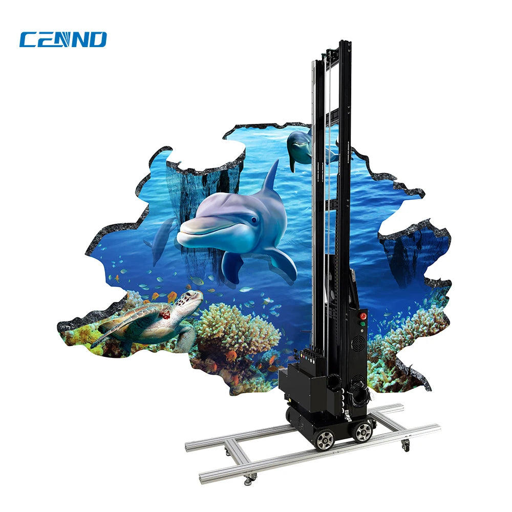 LC-A2C 3D UV Wheel Wall Flatbed Printer DX10 Print Head Portable Semi-Automatic Wall Pen 6-color UV Inkjet Printer