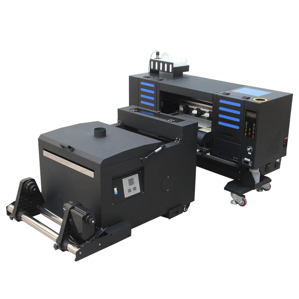 DTF Printer 42cm Width 2 I3200 XP600 Heads Transfer PET Film T-shirt Printer Machine with Automatic Powder Shaking