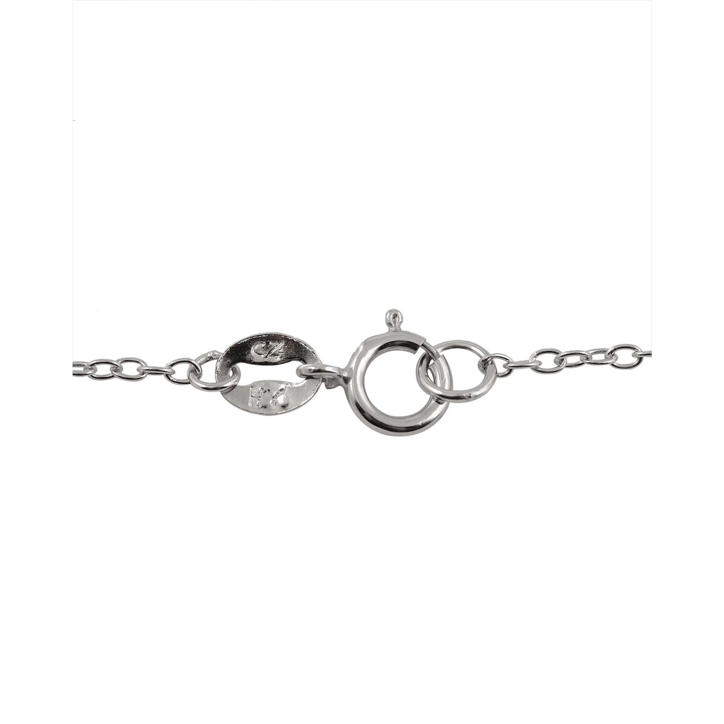 TD Collette Z Cubic Zirconia Oval Spiked Necklace Stylish Sterling Silver Fashion Pendant Necklace