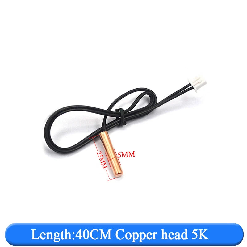Air Conditioning Temperature Sensor 5K 10K 15K 20K 25k 50K Air Conditioner Tube Sensor Rubber Head Copper Head