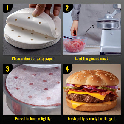 100-150mm Hamburger Patty Press Manual Round Meat Shaping Kitchen Machine