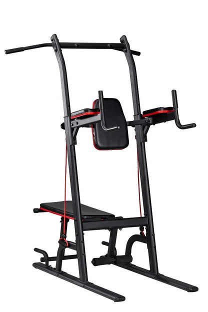 Multifunction Home Gym Exercise Fitness Equipment Pull-Up Bar Dip Station Power Tower With Bench