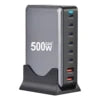 New 500w 8 Ports Gan Multi-function Desktop Charger Us Eu Uk Au Adapter Fast Charger for Laptop Mobile Phone 6C2A  Power Adapter