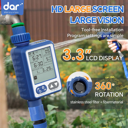 Outdoor Plastic Automatic Digital Water Timer Rain Sensor Child Clock Battery Operated Garden Irrigation System for Lawn