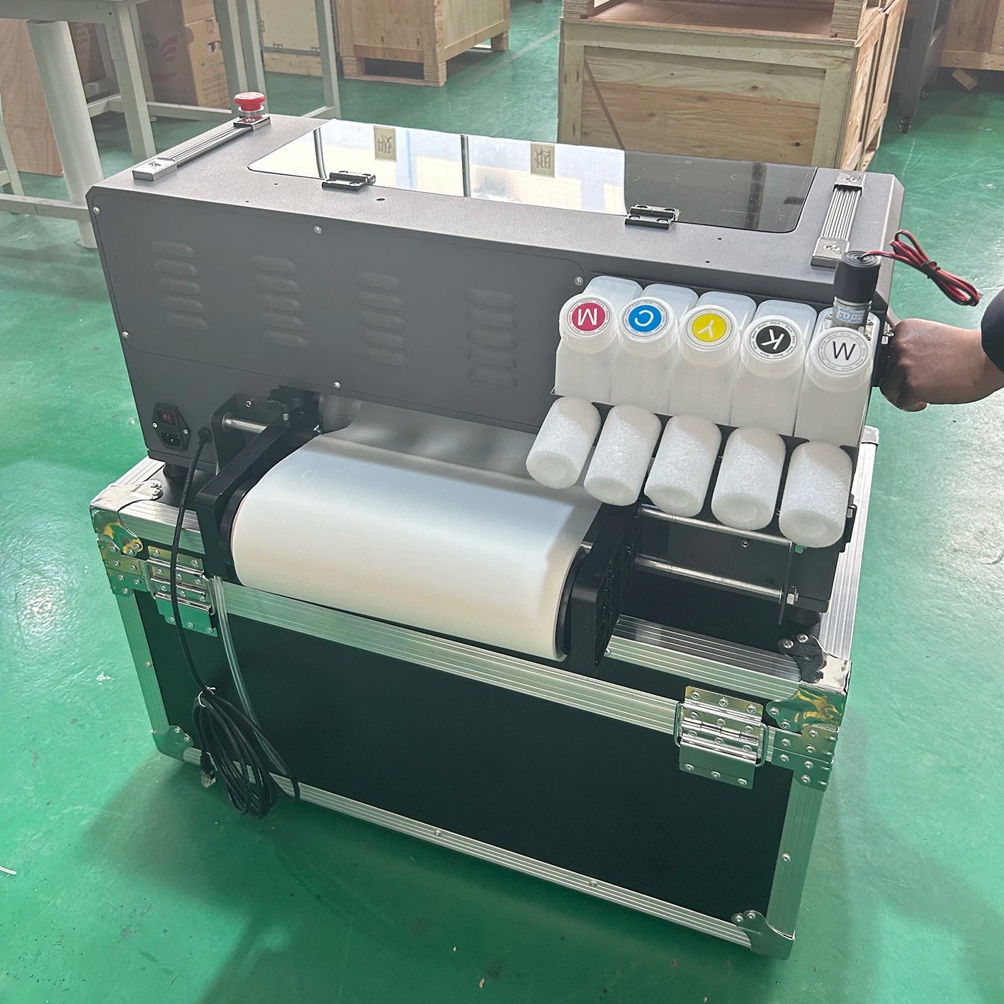 Two XP600 DTF Transfer Printer Impresora Cold Peel Glitter PET Film Top A3 Size 45 500ml Clothes Printing Machine Set New 1 Year