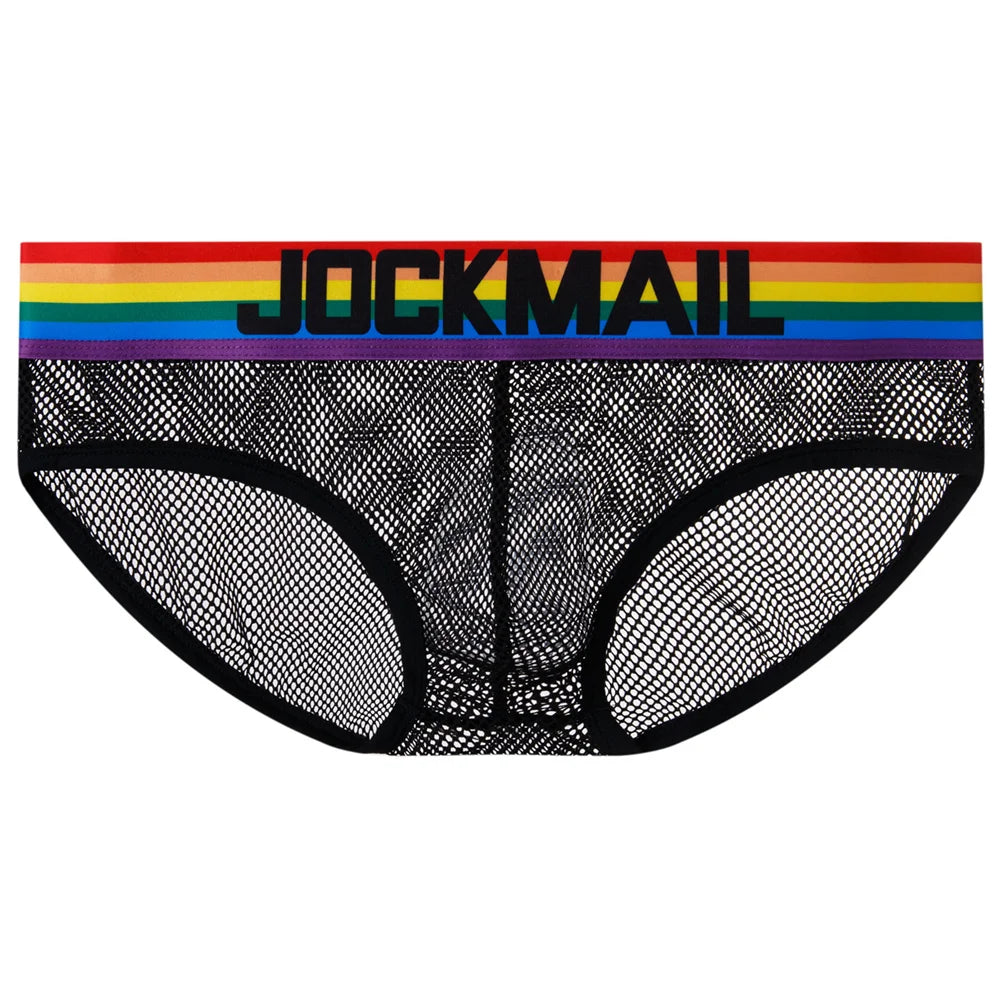 For Low-Rise Breathable Nylon Knitted All-Mesh Semi-Transparent Sexy Briefs Fashion Couple Underwear
