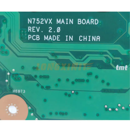 For is N752VX N752V N752VW N752VX Laptop Motherboard. I5-6300HQ I7-6700HQ GTX950M V2G/V4G.