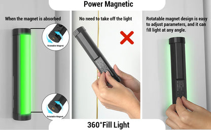 LUXCEO P100 Portable RGB Video Light Gamer Lamp 2000mAh Photo Video Shooting Selfie Lighting Fill-in lights for Vlog YouTube