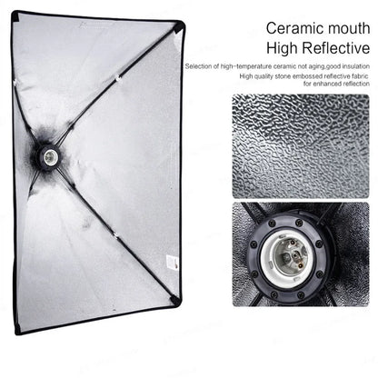 Photography Lighting Kit Umbrella Photo Background Photobooth Backdrops Softbox Light Stand Portable Soft BoxFor Photo Studio