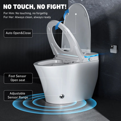 Modern Premium Intelligent Toilet Inventory Surplus Floor Mounted Luxury Electric Bidet Smart Toilet for Rental Property Upgrade