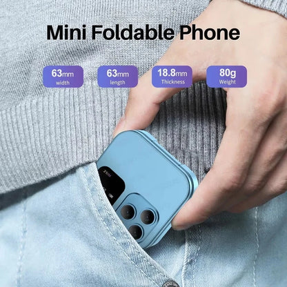 SERVO I16 Pro Mini Flip Phone 1000mAh Battery 32MB RAM 32MB ROM 1.77 Inch Dual SIM Pocket Phone With Flashlight