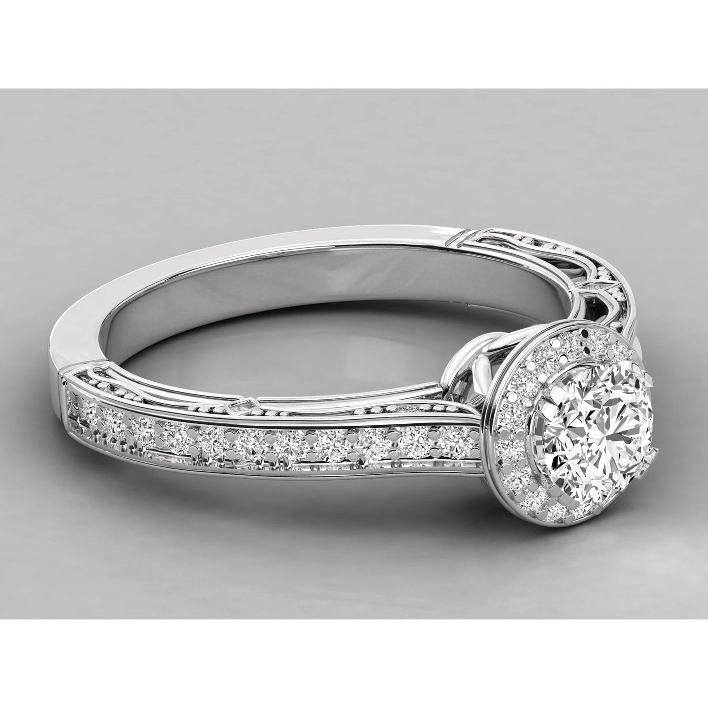 Trendy Diamond Engagement Ring High Quality Gold Silver Rose Gold Metal Available Women's Wedding Certified Engagement Ring