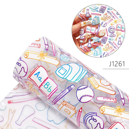 30CM*120CM Cartoon Character PVC TPU Vinyl Leather Garment Accessories Material Transparent Iridescent Mermaid Cake 1mm Sofa Bag