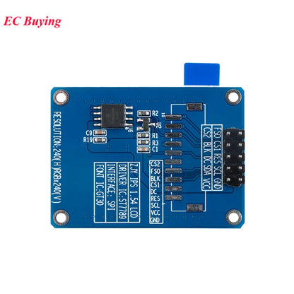 1.54 Inch 1.54" Full Color TFT Display Module HD IPS LCD LED Screen 240x240 SPI Interface ST7789 With/Without Font Library