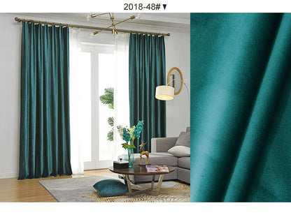 High Shading Velvet Blackout Curtain For Bedroom Insulating Modern Style Windows Living Room Curtain Home Decoration Custom Made