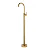 Beelee BL19000G Gold Color Brass Body Floor Standing Bathtub Tap Floor Mounted Free Standing Bath Faucet
