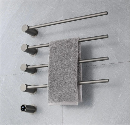 High End Stainless Steel  Modern Design Electric Wall-mounted Bath Towel Rack Warmer Hotel Use Fixed Bath Bar XINGPAI