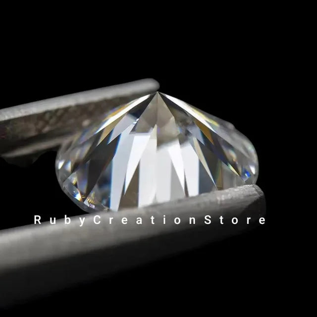 Polished Brilliant Cut White Moissanite Loose Stone D VVS1 Clarity High Brilliance for Jewelry Making 5mm Customize Available