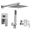 Shower System with Stainless Steel Shower Head for Bathroom Hotel Outdoor Brushed Golden Concealed Shower Set