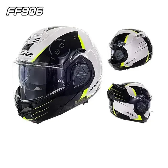 LS2 FF906 Full Face Flip up Helmets Motorcycle Modular Double Visor Helmet Built-in Lens ECE Capacete Casque Casco Moto