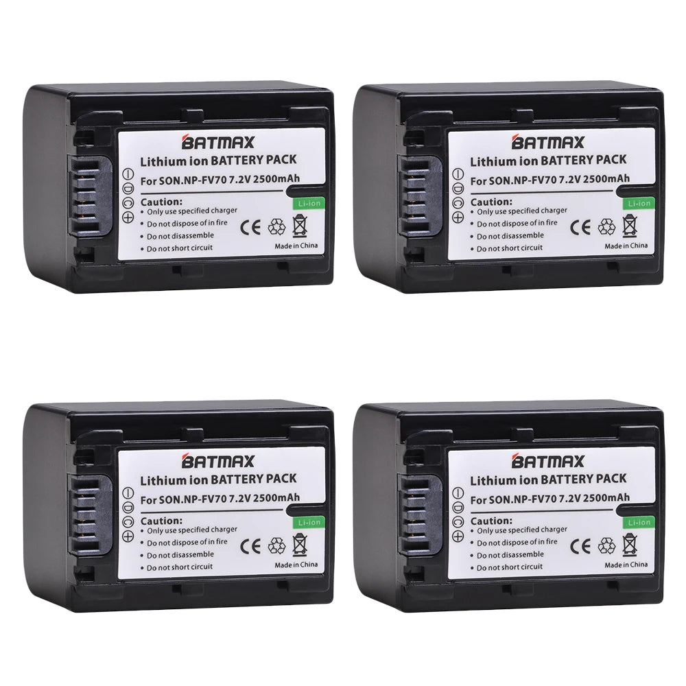 2500mAh NP-FV70 NP FV70 Battery + LCD Dual USB Charger for Sony NP-FV70 NP-FV90 NP-FV100 FV120 HDR-SR68 DCR-SX85 DCR-S