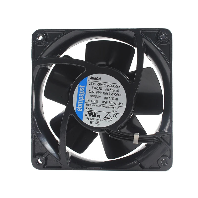 Ebmpapst 4650N 12038 230V 19w Axial Flow Fans High Temperature Resistant Cooling Fan for Industrial Equipment Cooling